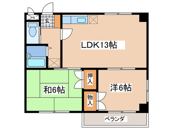 シャレ－楓の物件間取画像